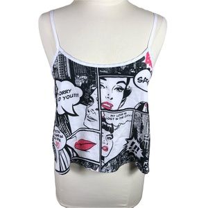Wet seal women’s comicon spaghetti strap top Sz M